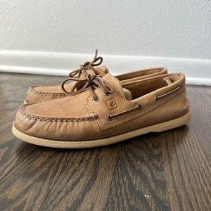 Men’s Sperry Top Sider Authentic Original Boat Shoe Size 9.5 Oatmeal Tan